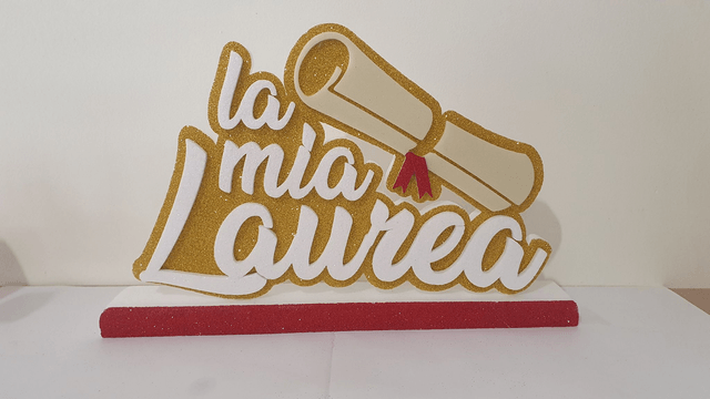 Scritta La mia laurea