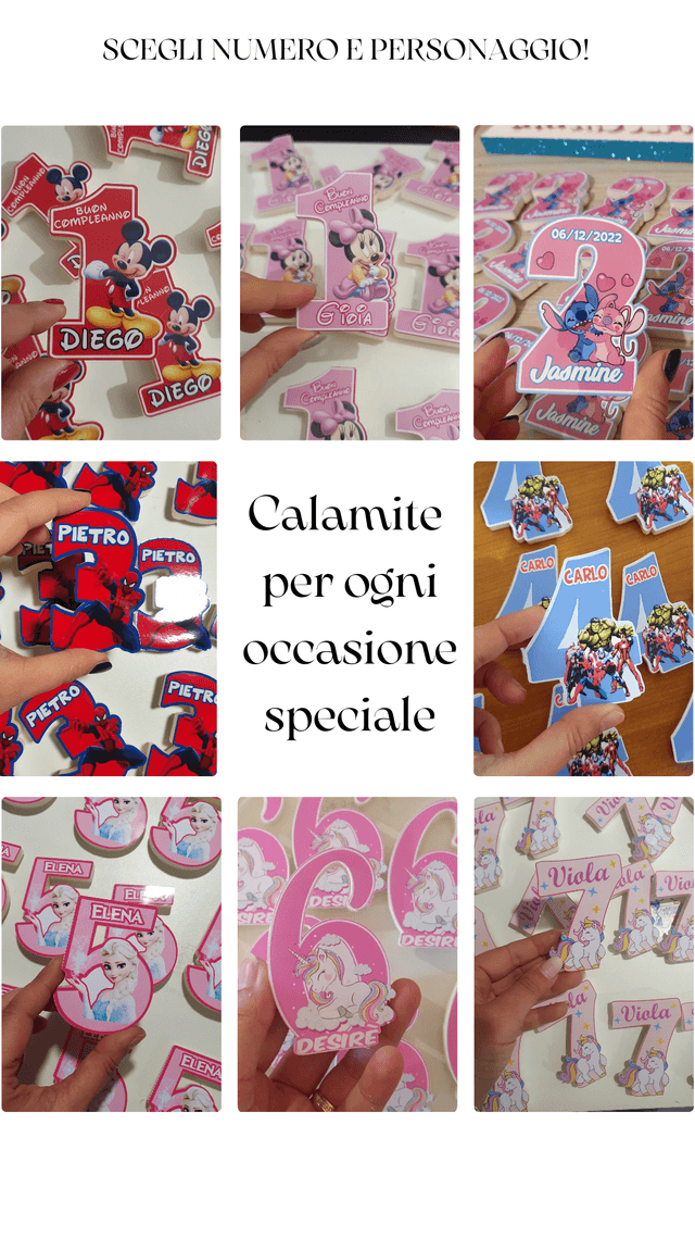 CALAMITE CON NUMERO 10pz